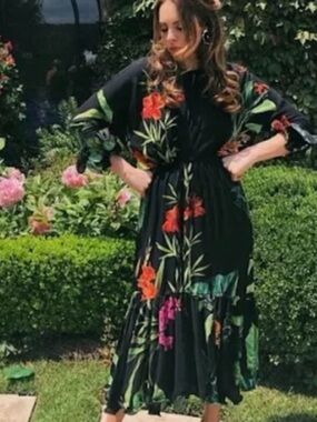 JOHANNA ORTIZ Namibia floral-print silk dress